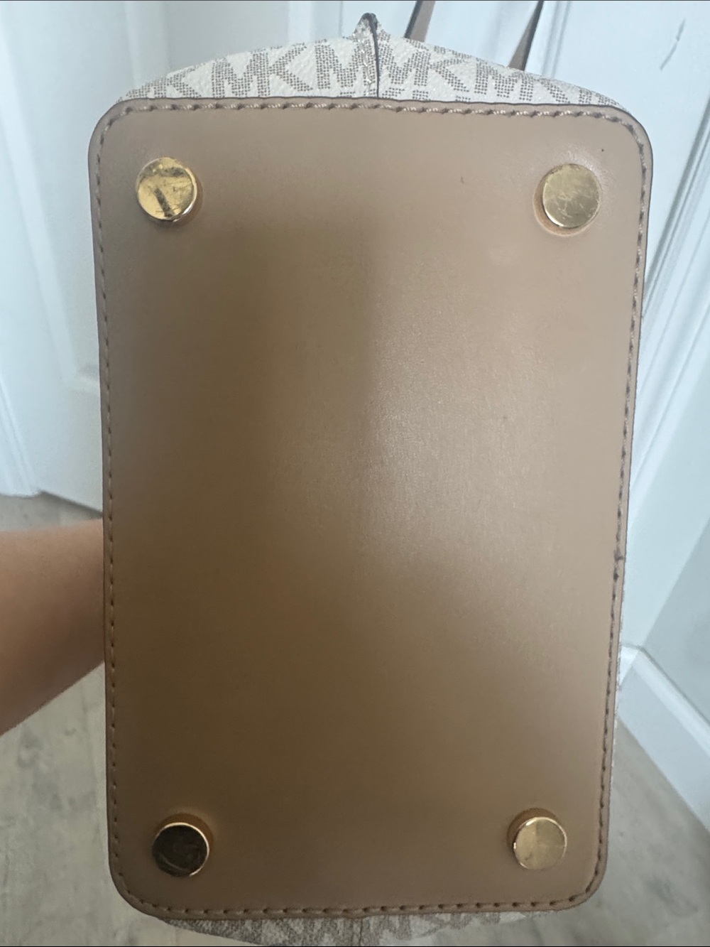 Michael Kors Taupe Signature MK Crossbody Shoulder Bag - Picture 3 of 5